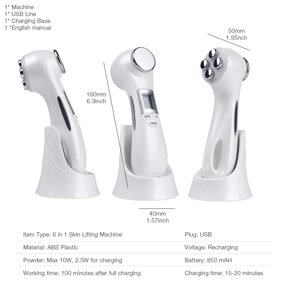 
6 in 1 LED skin massage beauty instrument
