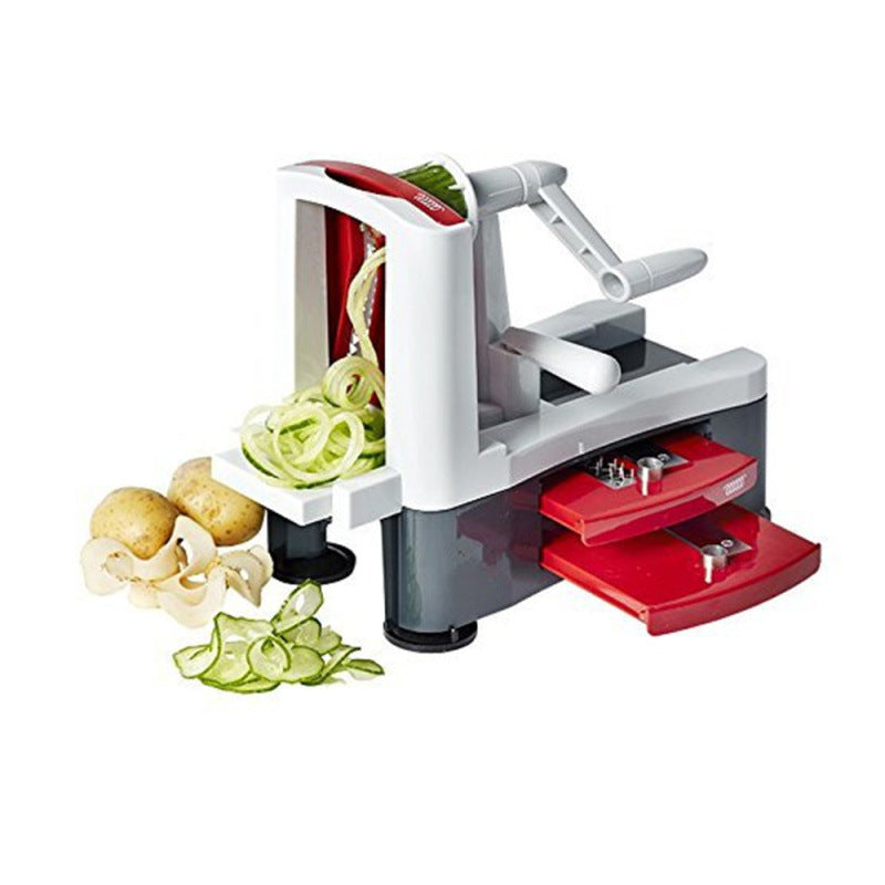 Stainless Steel Double Wheel Cutter Vegetable Cheese Salad Chopper