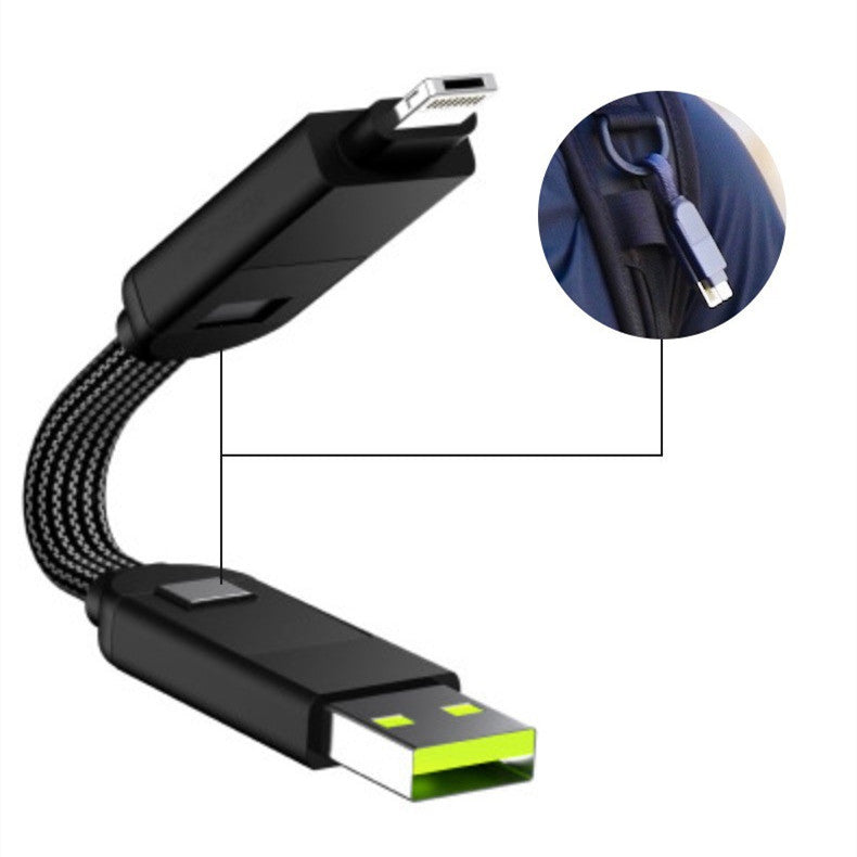 Keychain Data Cable 6 In 1 Portable Charging Cable